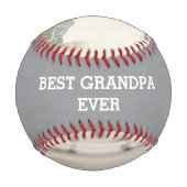 最高のGrandpa Everカスタム Photo Create Your Own 野球ボール (裏面)