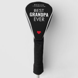 最高のGrandpa Everハート名白黒 ゴルフヘッドカバー