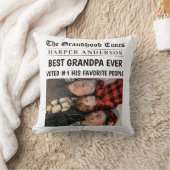 最高のGrandpa Everパーソナライズされた Newspaper クッション (ブランケット)
