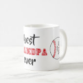 最高のGrandpa Everパーソナライズされた Red コーヒーマグカップ (正面右)