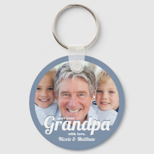 最高のGrandpa Everモダン Photo Keepsake Keychain キーホルダー