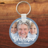 最高のGrandpa Everモダン Photo Keepsake Keychain キーホルダー (正面)