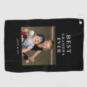 最高のGrandpa Ever写真カスタム ゴルフタオル (横)