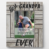 最高のGrandpa Ever写真パーソナライズされたギフト フォトプラーク (正面)