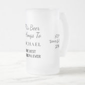 最高のGrandpa Ever写真パーソナライズされた フロストグラスビールジョッキ (正面右)