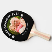 最高のGRANDPA EVER写真パーソナライズされた 卓球ラケット (横)
