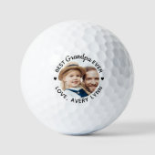 最高のGrandpa Ever写真モダンパーソナライズされた ゴルフボール (正面)