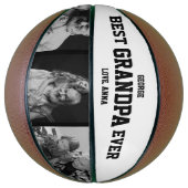 最高のGrandpa Ever写真誕生日ギフトクリスマスバ バスケットボール (縦)