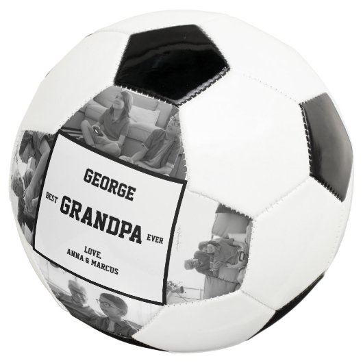 最高のGrandpa Ever写真誕生日ギフトクリスマス サッカーボール (3/4)