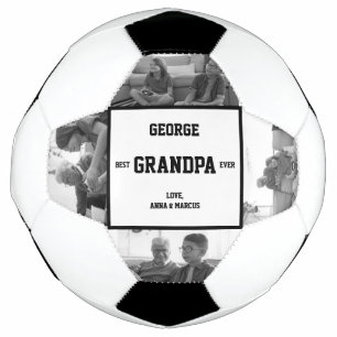 最高のGrandpa Ever写真誕生日ギフトクリスマス サッカーボール