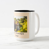 最高のGrandpa Ever写真2トーンのコーヒーマグ ツートーンマグカップ (正面右)