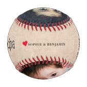 最高のGrandpa Ever写真 野球ボール (裏面)