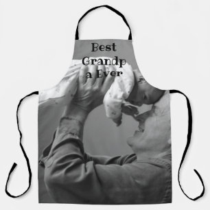 最高のGrandpa Ever家族写真孫Grandad エプロン