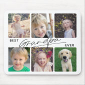 最高のGrandpa Ever書道6写真コラージュ マウスパッド (正面)