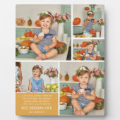 最高のGrandpa Ever |カラーブロックフォトコラージュ フォトプラーク (正面)