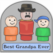 最高のGrandpa Ever シール (正面)