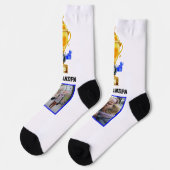 最高のGrandpa Ever |トロフィー写真コラージュ#1 ソックス (左)