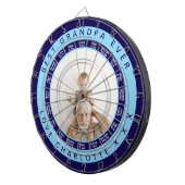 最高のGrandpa Ever | ネイビーブルー ダーツボード (正面右)