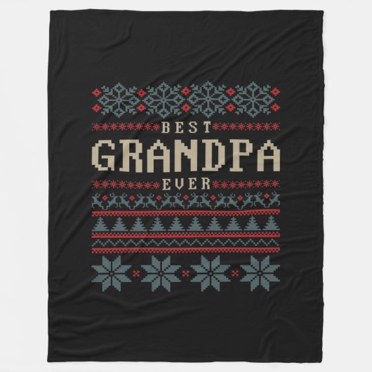 最高のGrandpa Ever フリースブランケット (正面)