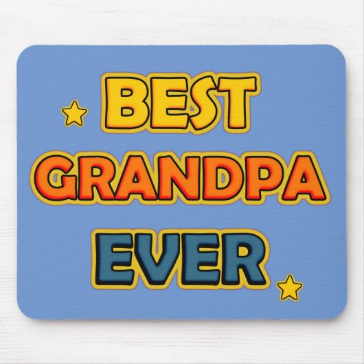 最高のGrandpa Ever マウスパッド (正面)