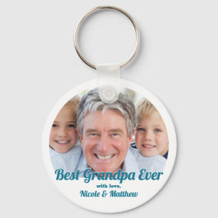 最高のGrandpa Ever モダン Photo Keepsake キーホルダー