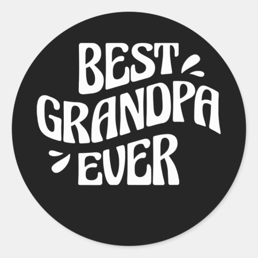 最高のGrandpa Ever ラウンドシール (正面)