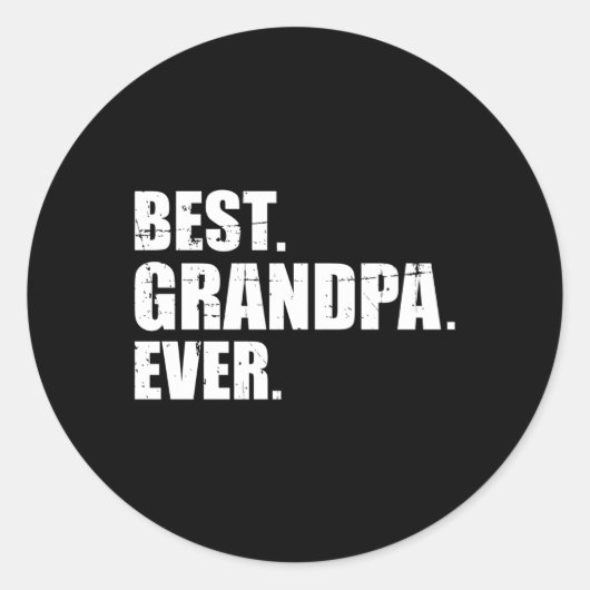 最高のGrandpa Ever ラウンドシール (正面)