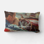 最高のGrandpa Ever |引用文と写真ギフト ランバークッション (裏面)
