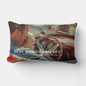 最高のGrandpa Ever |引用文と写真ギフト ランバークッション (正面)