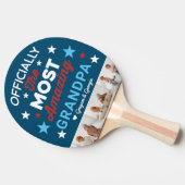 最高のGrandpa Ever |手書きフォトコラージュ 卓球ラケット (横)