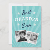 最高のGrandpa Ever |父の日のフラット写真 カード (正面)