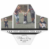 最高のGrandpa Ever |父の日3写真コラージュ サッカーボール (フラット)