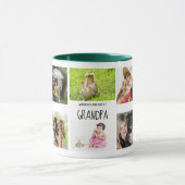 最高のGrandpa Ever 10 xフォトコラージュ孫 マグカップ (中央)