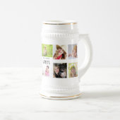 最高のGrandpa Ever 10 x写真コラージュGrandkids Mug ビールジョッキ (正面右)