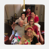 最高のGrandpa Ever 2面2写真クリスマス セラミックオーナメント (裏面)