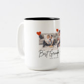 最高のGrandpa Ever 2Photo Keepsakeスクリプトホワイトマグ ツートーンマグカップ (正面左)