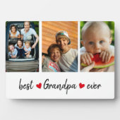 最高のGrandpa Ever 3フォトカスタム フォトプラーク (正面)