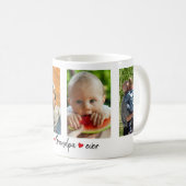 最高のGrandpa Ever 4フォトカスタム コーヒーマグカップ (正面右)