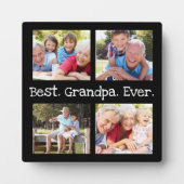 最高のGrandpa Ever 4フォトコラージュおもしろいKeepsake フォトプラーク (正面)