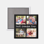 最高のGrandpa Ever 4フォトコラージュおもしろいKeepsake マグネット (正面/裏面)