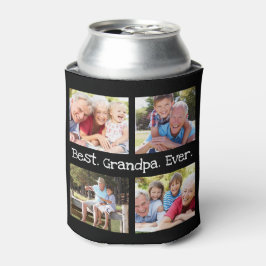 最高のGrandpa Ever 4フォトコラージュおもしろいKeepsake 缶クーラー