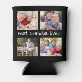 最高のGrandpa Ever 4フォトコラージュおもしろいKeepsake 缶クーラー
