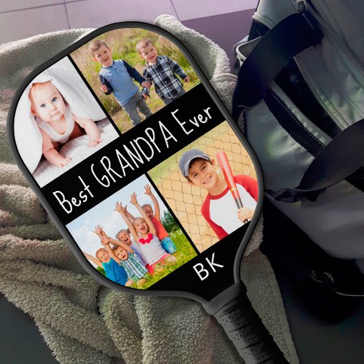 最高のGrandpa Ever 4フォトモノグラムカラーモデル ピックルボールラケット