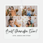 最高のGrandpa Ever 4 Photo メタルオーナメント (正面)