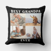 最高のGrandpa Ever 4 Photo Collage Create Your Own クッション (正面)