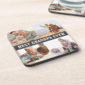 最高のGrandpa Ever 4 Photo Collage Create Your Own コースター (左側)