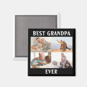最高のGrandpa Ever 4 Photo Collage Create Your Own マグネット (正面/裏面)