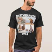 最高のGrandpa Ever 4 Photo Collage Create Your Own Tシャツ (正面)