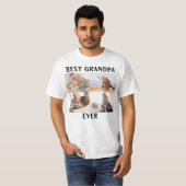 最高のGrandpa Ever 4 Photo Collage Create Your Own Tシャツ (正面フル)