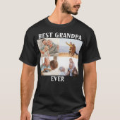 最高のGrandpa Ever 4 Photo Collage Create Your Own Tシャツ (正面)